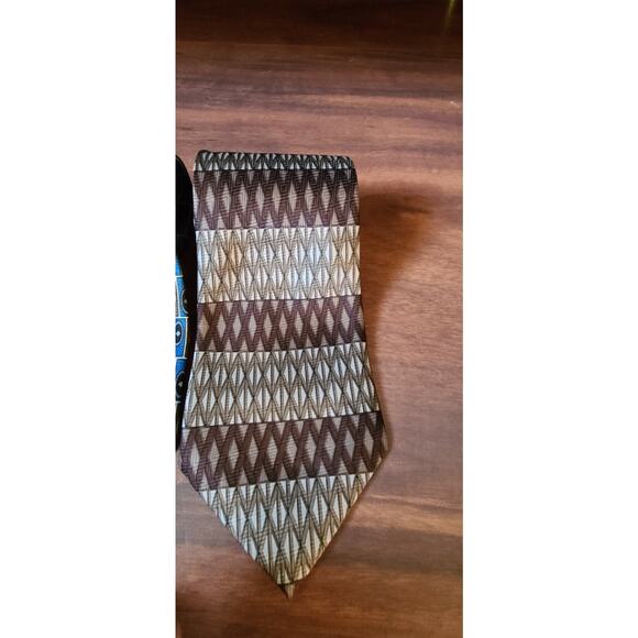 LOT OF 4 Fratello handmade Geometric Ties Browns and blues - Picture 4 of 8